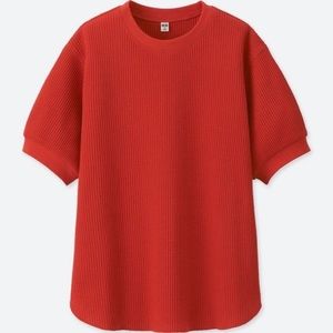 Uniqlo 1/2 sleeve waffle shirt